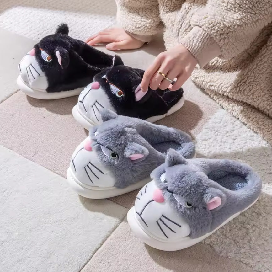 Tewgy Women’s Plush Slippers – Cute cartoon-designed house slippers for home use, very comfortable for daily wear, stylish and elegant fluffy fashion footwear.