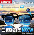 แว่นตาอัจฉริยะ Lenovo AI รุ่นใหม่ รีโมตคอนโทรล | ถ่ายภาพและบันทึกวิดีโอ 8K | แปลภาษา | ผู้ช่วยเสียง AI | Bluetooth ไร้สาย